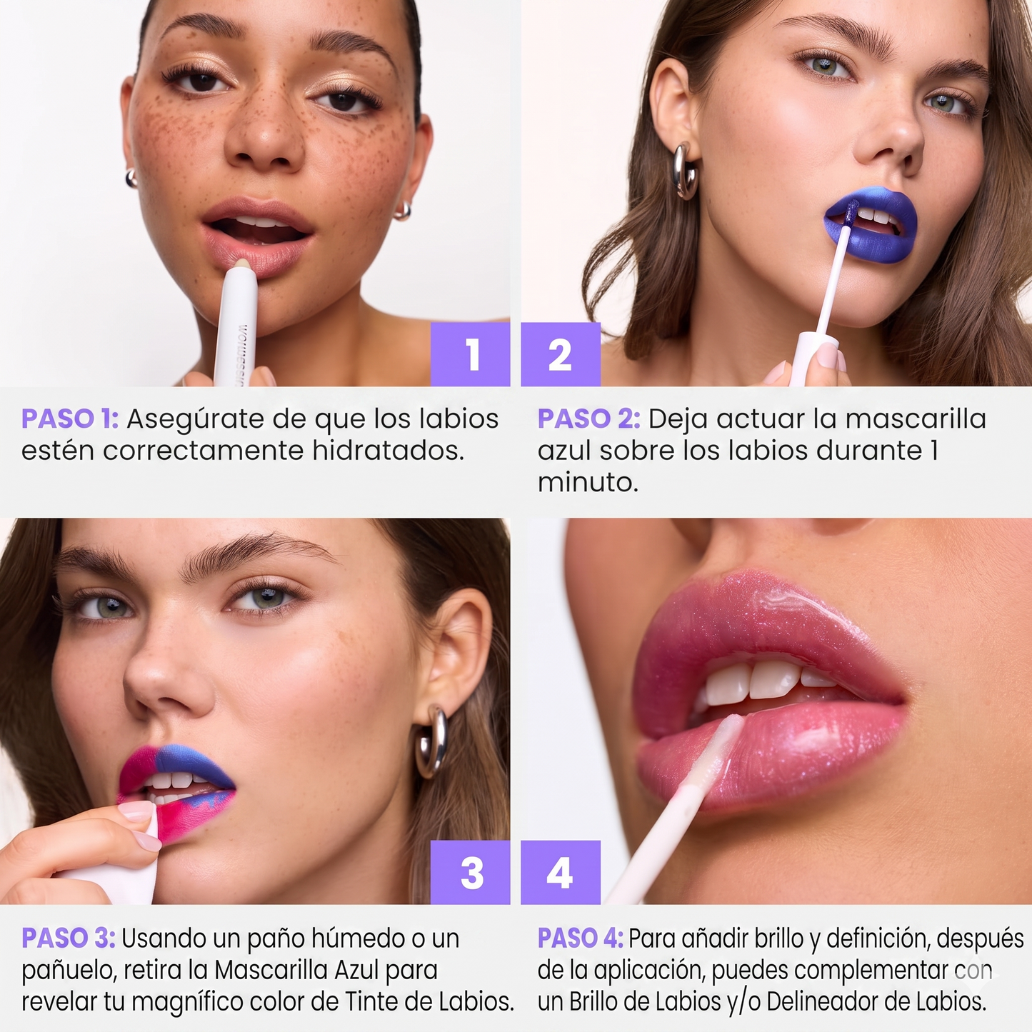 Tinta para Labios Peel-Off de Larga Duración – Color Natural que No Se Transfiere